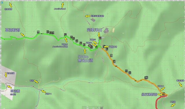 路線紀錄：【二格山】O型（【猴山岳前峰】、【猴山岳】、【阿柔洋山】、【二格山】、【南邦寮山】））