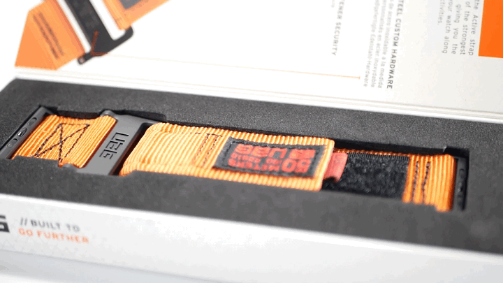 開箱文_【UAG】Apple Watch 尼龍魔鬼氈錶帶(ACTIVE WATCH STRAP)& 黑橘兩色錶殼(文內有多張細節產品照、動態圖片)