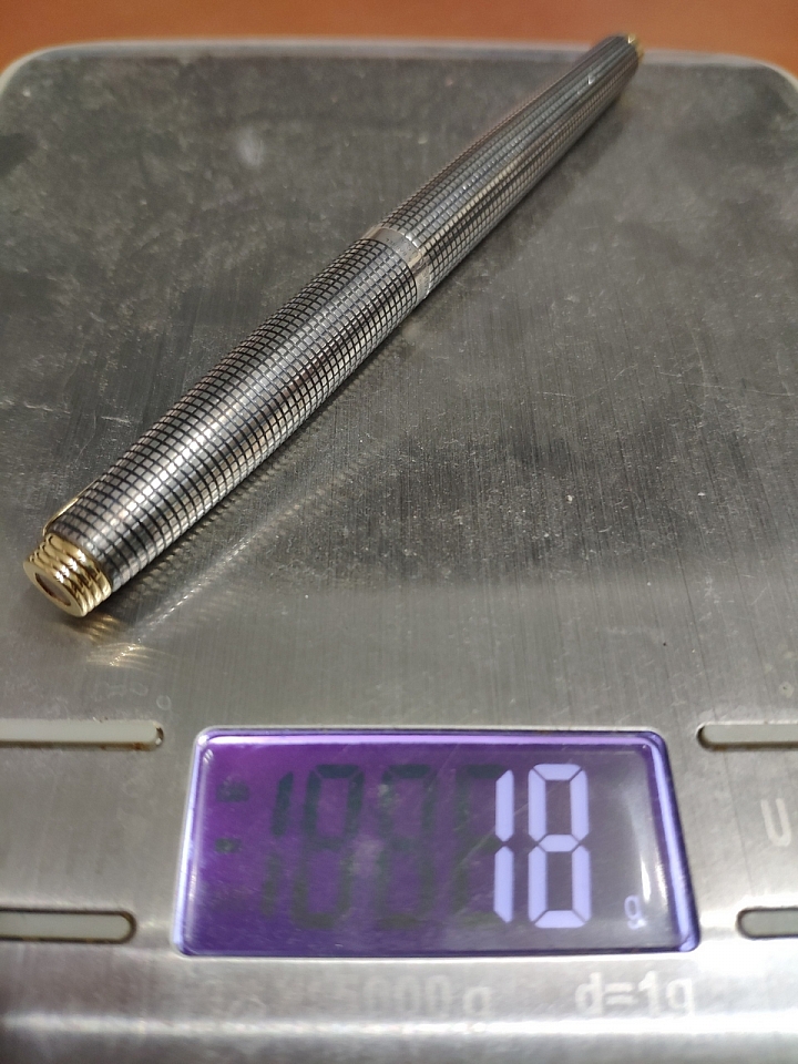 點我看大圖 頂級的工藝,時代的眼淚! Parker 75 銀格,純銀桿鋼筆開箱!