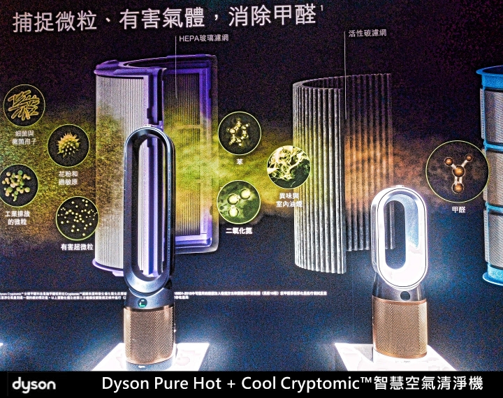 居家生活空氣品質防護的守護神《Dyson Pure Hot + Cool Cryptomic™ HP06》
