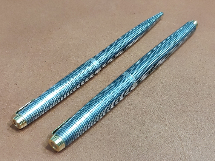 點我看大圖 頂級的工藝,時代的眼淚! Parker 75 銀格,純銀桿鋼筆開箱!