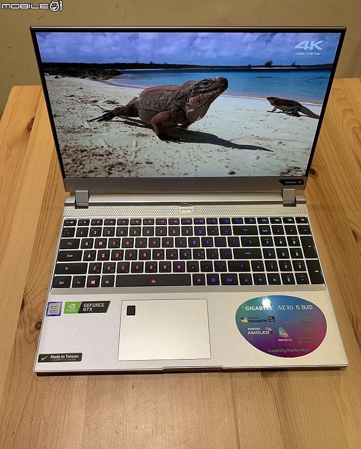 點我看大圖 <開箱> 淨白超美型 AERO 15S OLED 唯一 4K AMOLED Pantone 校色設計師專用筆電