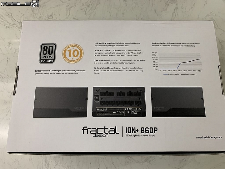 點我看大圖 超軟 UltraFlex排線 Fractal Design ION+ 860P 白金全模10年保開箱