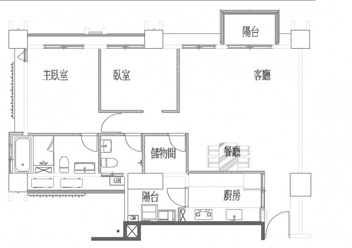 廚房開門方向