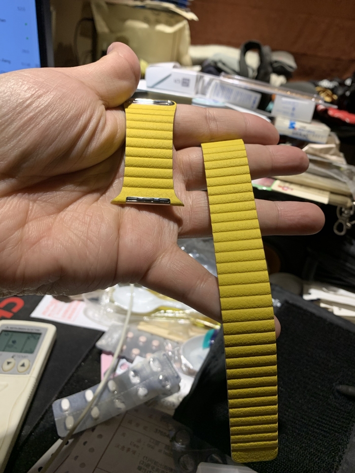梅爾檸檬色錶帶開箱（44mm、L）