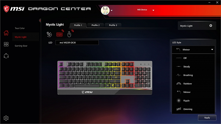 MSI GK30 鍵盤、GM11 滑鼠、GH30 耳機 小資入門電競 Vigor Gaming Combo