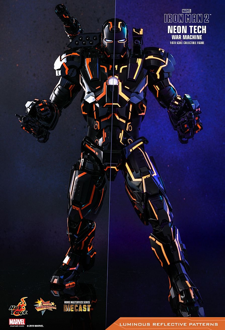 「霓」開三度!Hot Toys《鋼鐵人2》1/6霓虹科技戰爭機器正式公開