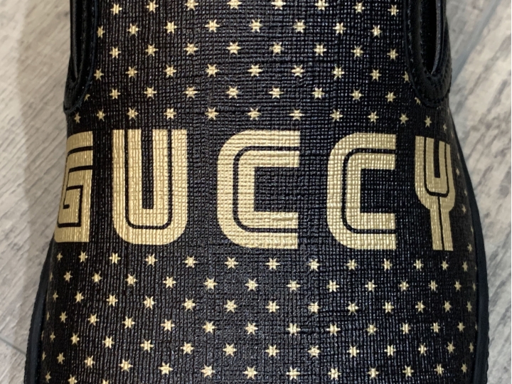 「開箱」GUCCI “GUCCY” 黑色漫天金星懶人鞋