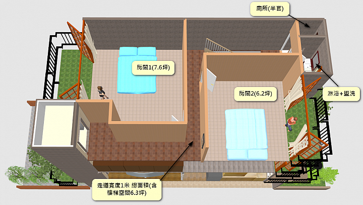 點我看大圖 自地自建隨手畫(草圖,面積以及設計有待檢討,純分享)