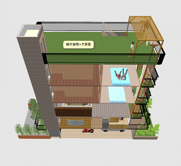 點我看大圖 自地自建隨手畫(草圖,面積以及設計有待檢討,純分享)