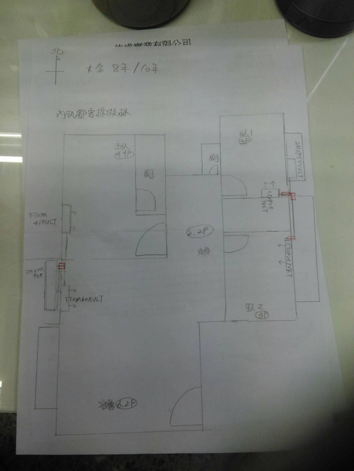(新問題請教??)室外裝冷氣主機的空間到底要多大??只能規劃一對二的大主機亦或是兩台一對一主機??