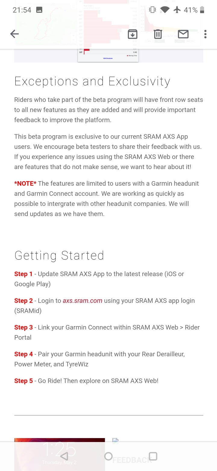 {實測} SRAM AXS Web 電變管理系統開發者測試Beta版本實測
