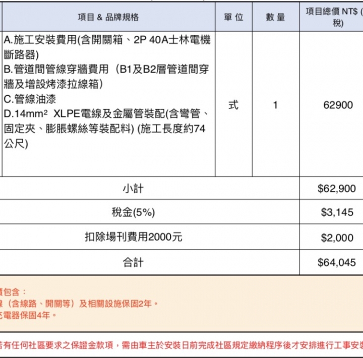《TESLA集結》家充安裝費用分享