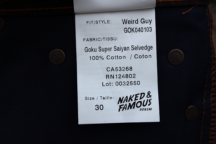 點我看大圖 【開箱實穿分享】N&F 裸女 七龍珠 悟空 Goku Super Saiyan Selvedge.Naked & Famous x Dragon ball