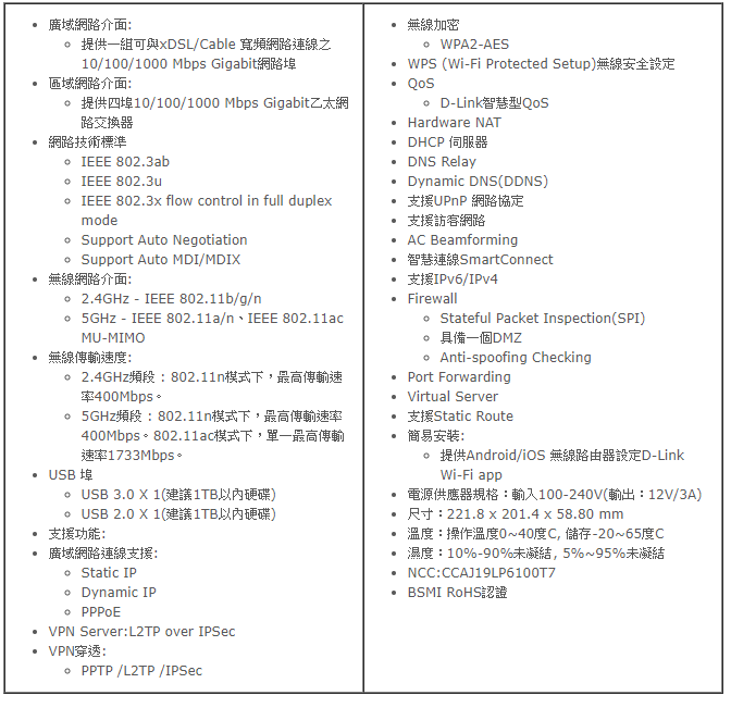 D-Link DIR-3060 三頻 Wi-Fi Mesh AC3000 無線路由器，打造安全又高速的無縫漫遊