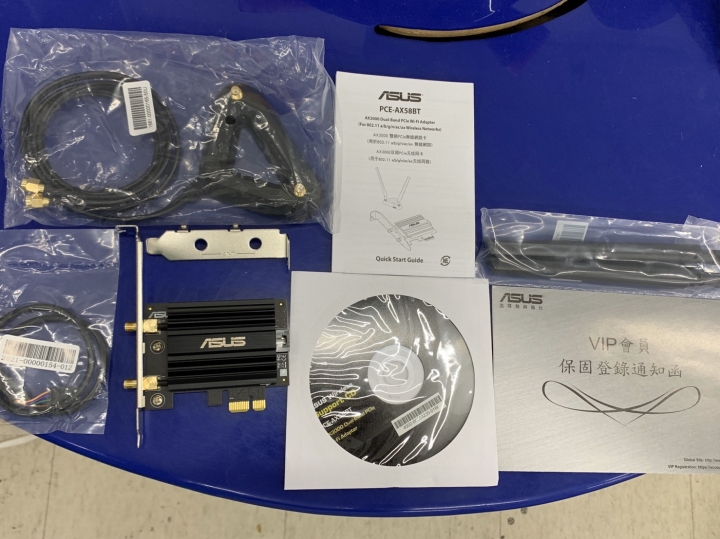 ASUS 華碩 PCE-AX58BT WiFi 6 PCIE無線網卡(無測試.純拆封)