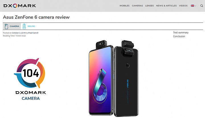 ZenFone 6 數週簡短使用心得