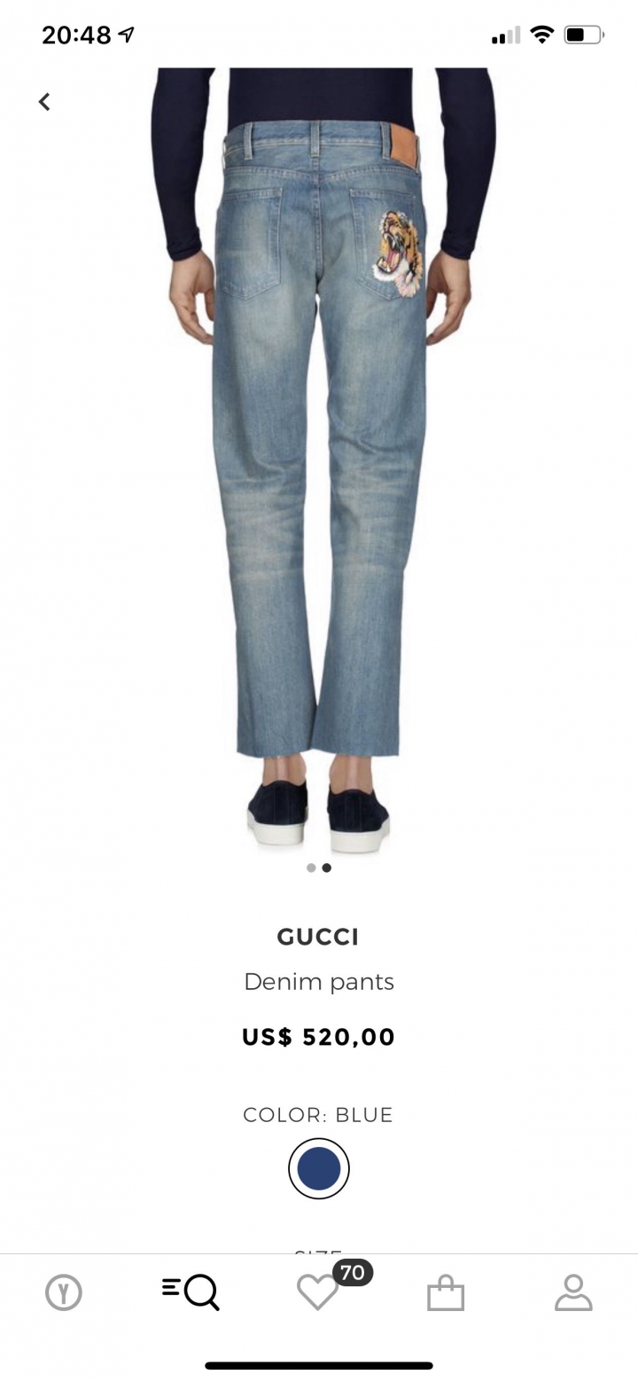 「開箱」GUCCI 虎頭🐯無蛇尾🐍刷白丹寧褲