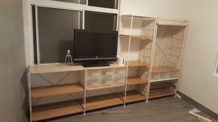 《開箱》省錢 純手工DIY 大改造房間 無印風 (其實就是買無印SUS層架而已XD)