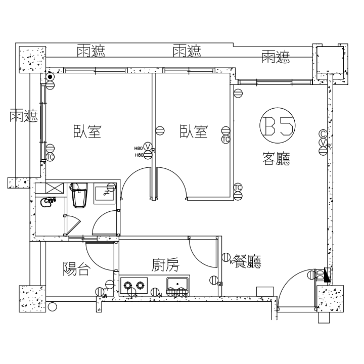 請益- 預售屋客變規劃-15坪兩房一廳