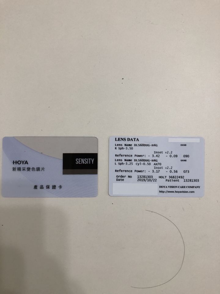請問我配的眼鏡鏡片有對嗎？