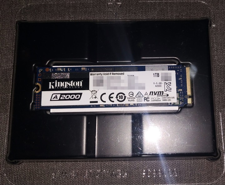 金士頓 A2000 1TB M2 SSD 開箱