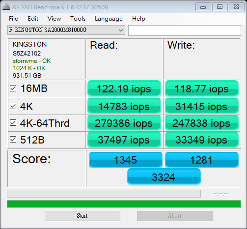 【試用】Kingston A2000 SSD 固態硬碟 1TB