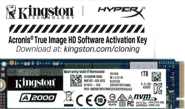 【試用】Kingston A2000 SSD 固態硬碟 1TB