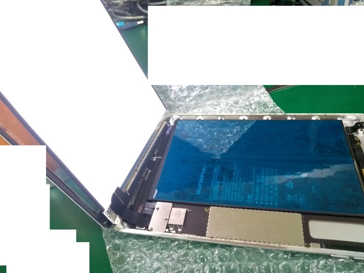 ipad mini2 因白條紋 換電池跟螢幕