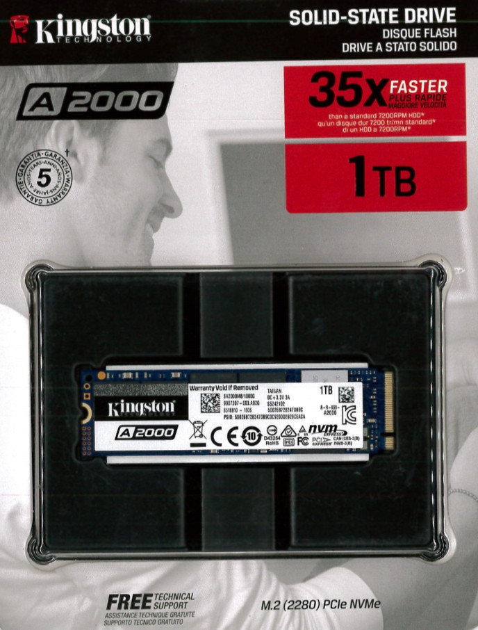 【試用】Kingston A2000 SSD 固態硬碟 1TB