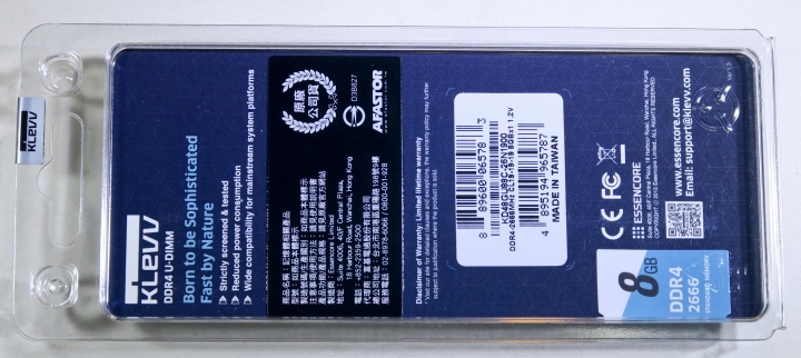 平價DRAM KLEVV(科賦) 8GB DDR4-2666 CL19 測試與分析了解