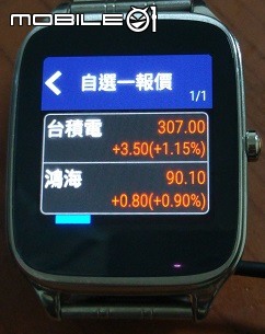 Zenwatch2 與股市行情!