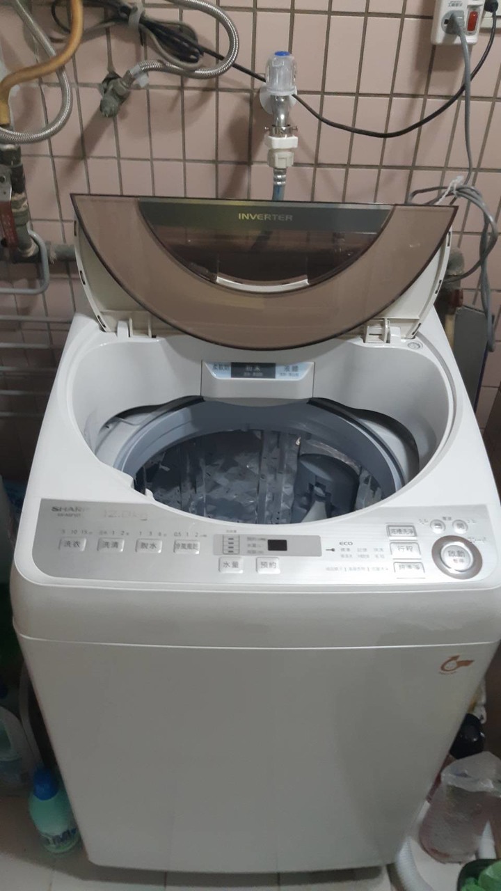 [開箱] 夏普 SHARP 12公斤洗衣機 ES-ASF12T/無孔槽/抗菌/省水/變頻