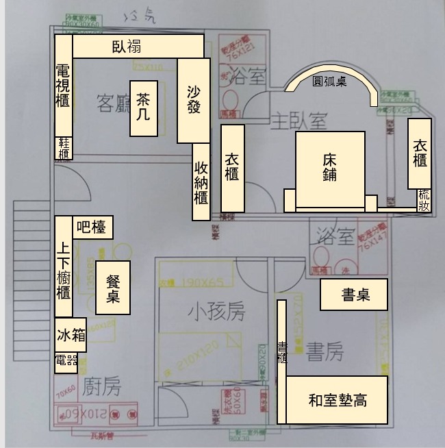 35年老公寓裝潢平面圖配置請益