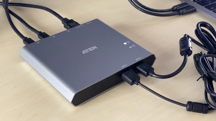 ATEN US3310 進階 USB-C hub,讓兩台電腦共享 HDMI 螢幕輸出、USB 傳輸