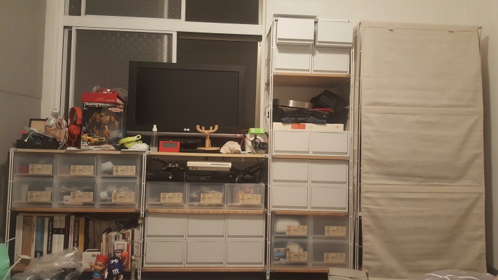 《開箱》省錢 純手工DIY 大改造房間 無印風 (其實就是買無印SUS層架而已XD)