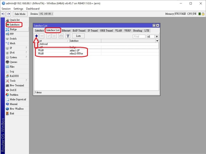 點我看大圖 RouterOS 基本設定+雙WAN(1固定+1浮動)-MikroTik RB4011iGS+RM為例