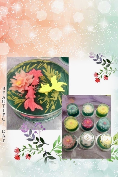 3D立體水晶果凍花