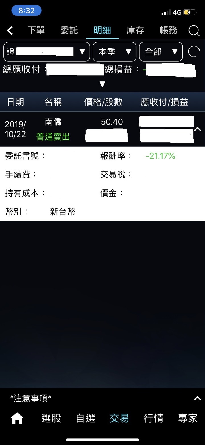 個股操作心得分享-以南僑(1702)為例 【附對帳單】