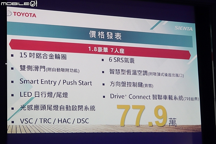 【採訪】Toyota小改款Sienta 64.9萬元～89.9萬元正式上市，頂規車型新增環景及PKSB防碰撞輔助系統！
