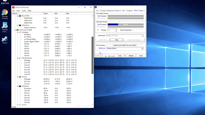 i5–9400F 無內顯 CPU,效能跑分