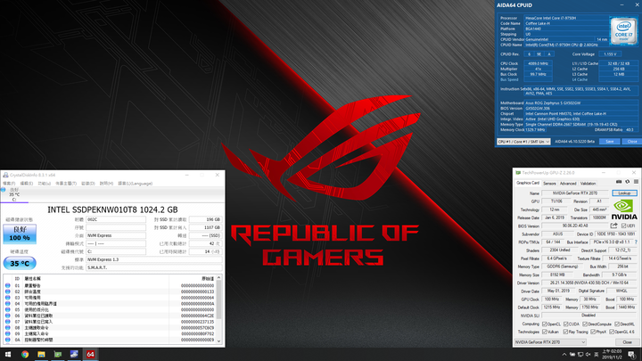 亮眼冰河藍 ASUS ROG Zephyrus S 西風之神 GX502GW