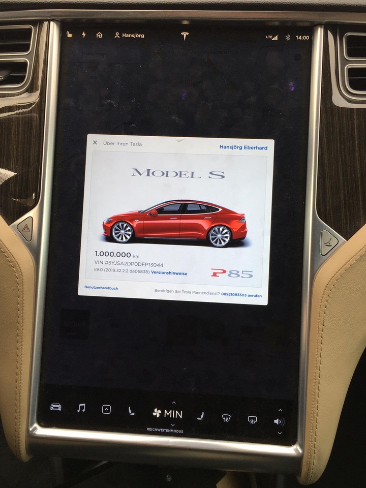 《Model S》德國車主行駛里程突破100萬公里