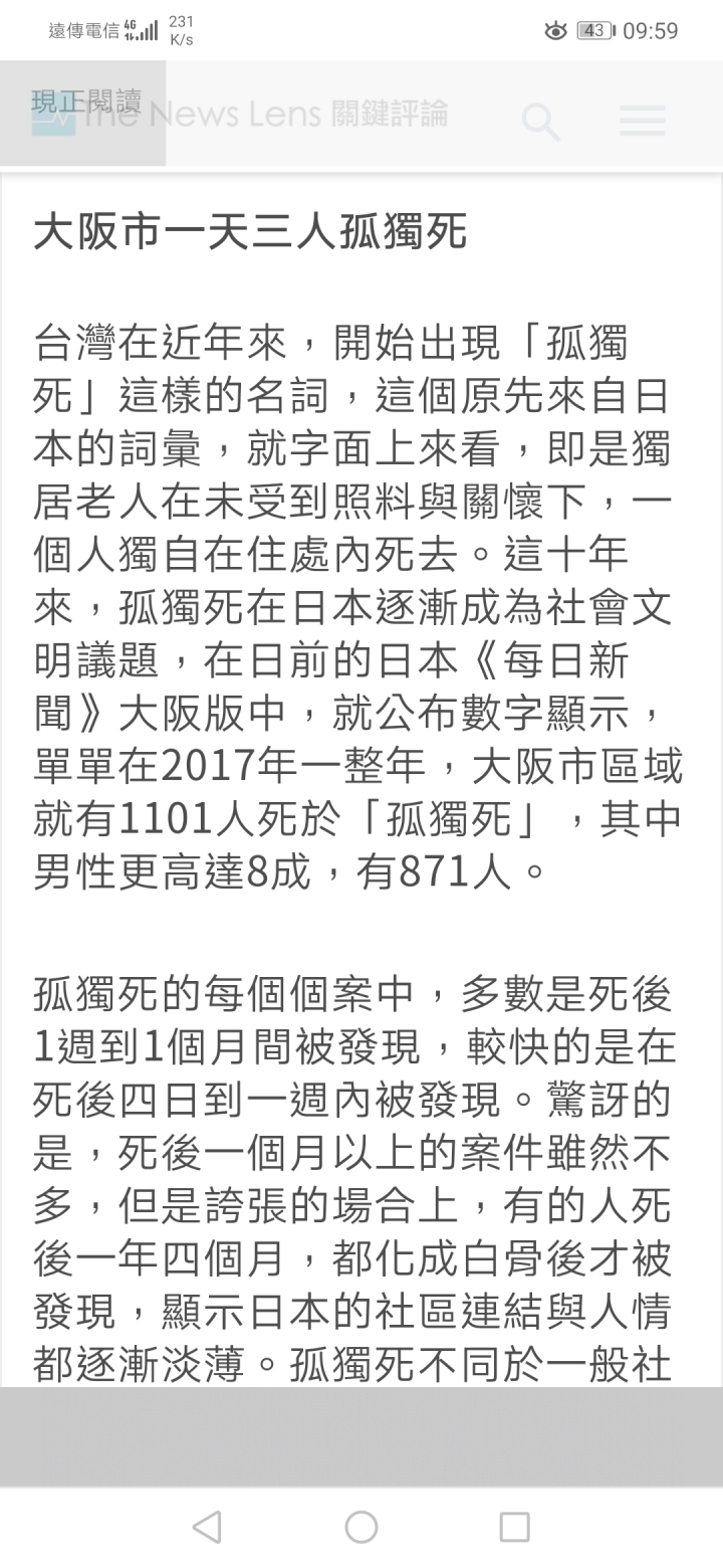 高房價之孤獨死