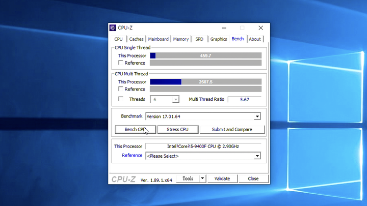 i5–9400F 無內顯 CPU,效能跑分