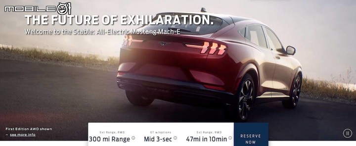 電動野馬樣貌露出!Ford Mustang Mach-E產品資訊上線!