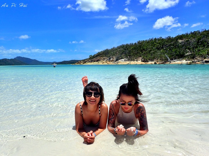 【Airlie Beach 艾爾利海灘】紫色夢幻帆船Camira party boat～白到一定要戴墨鏡的Whitehaven Beach～要看大堡礁請去Cairns不要來Whitsunday你會失望