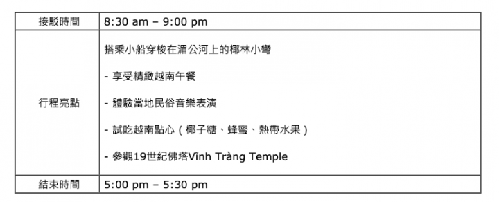 越南胡志明湄公河一日遊體驗