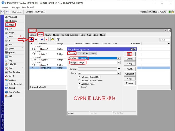 RouterOS OpenVPN 設定- RB4011+RB450*4