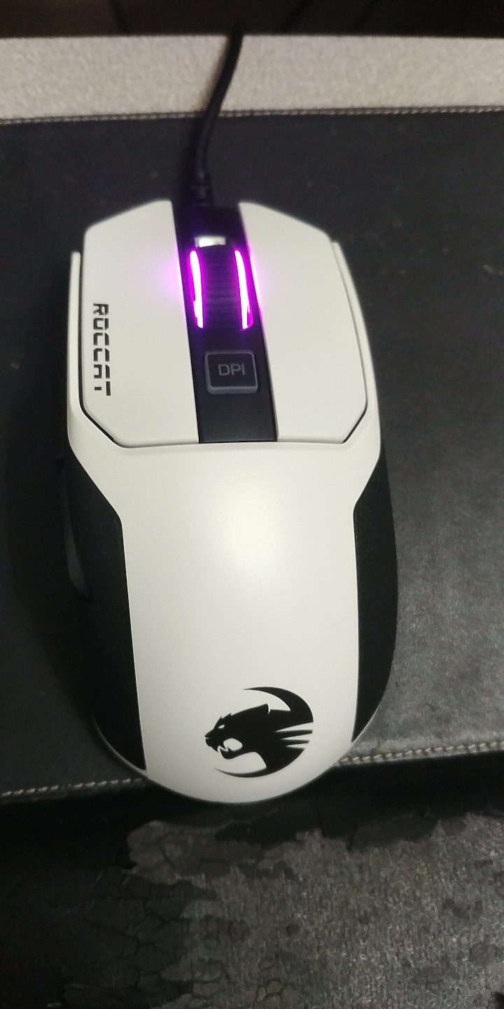 【小宅開箱】德國冰豹 Roccat Kain 102 AIMO 光學滑鼠 白色－不專業開箱 單純分享心得